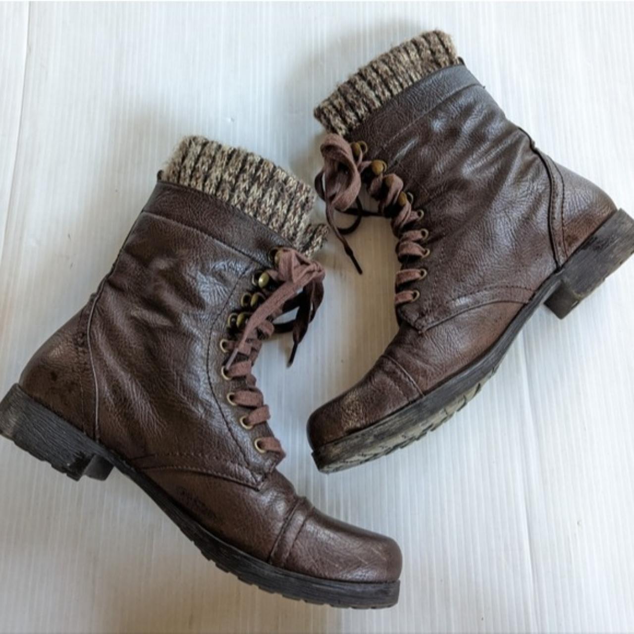 Crown vintage combat boots best sale