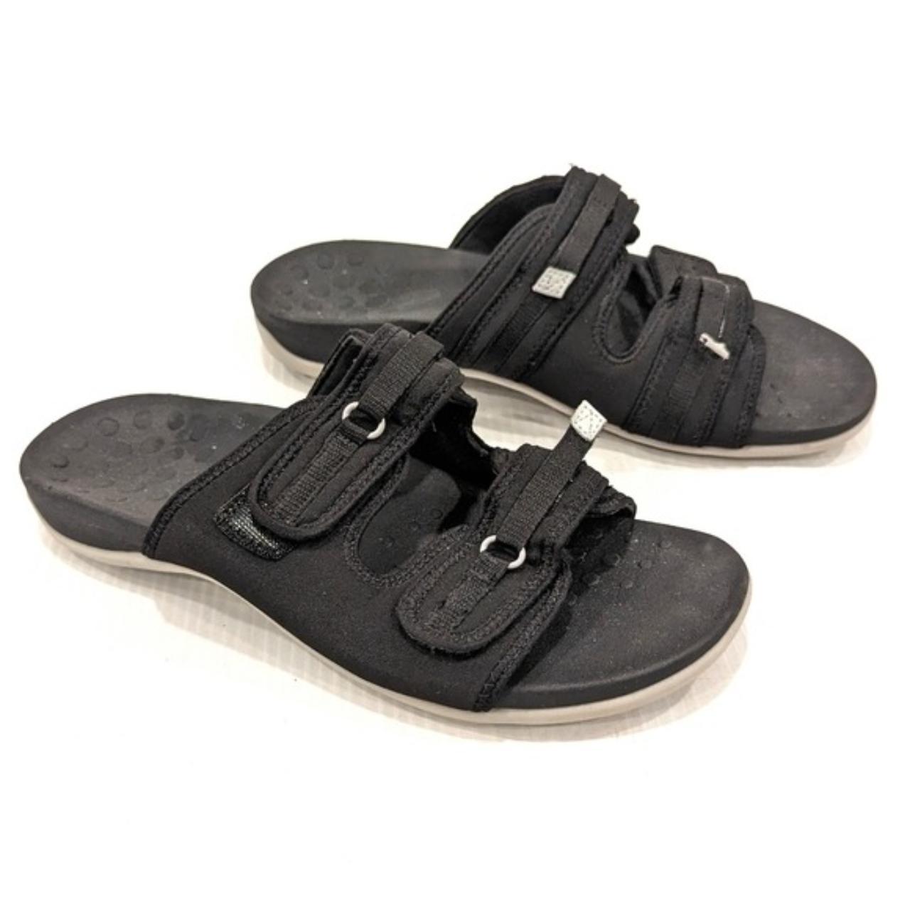 VIONIC Sarah black slide sandals double Velcro Depop