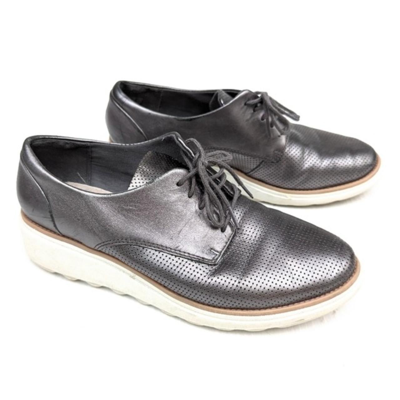 Clarks platform outlet oxfords