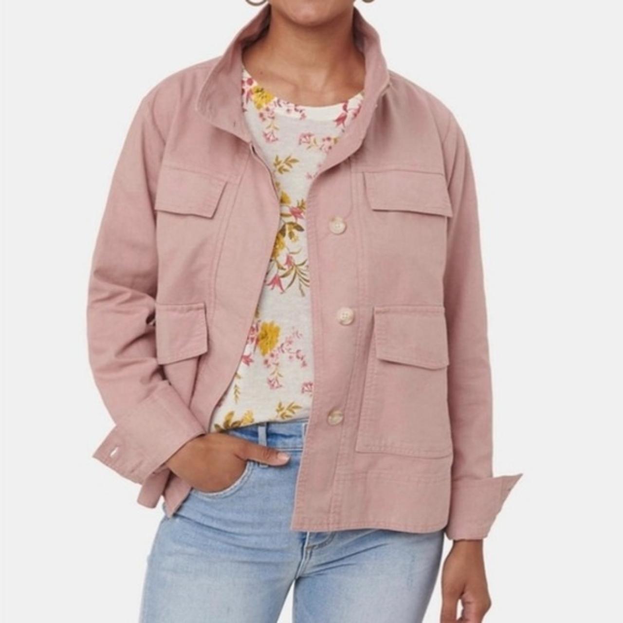 Loft pink outlet denim jacket