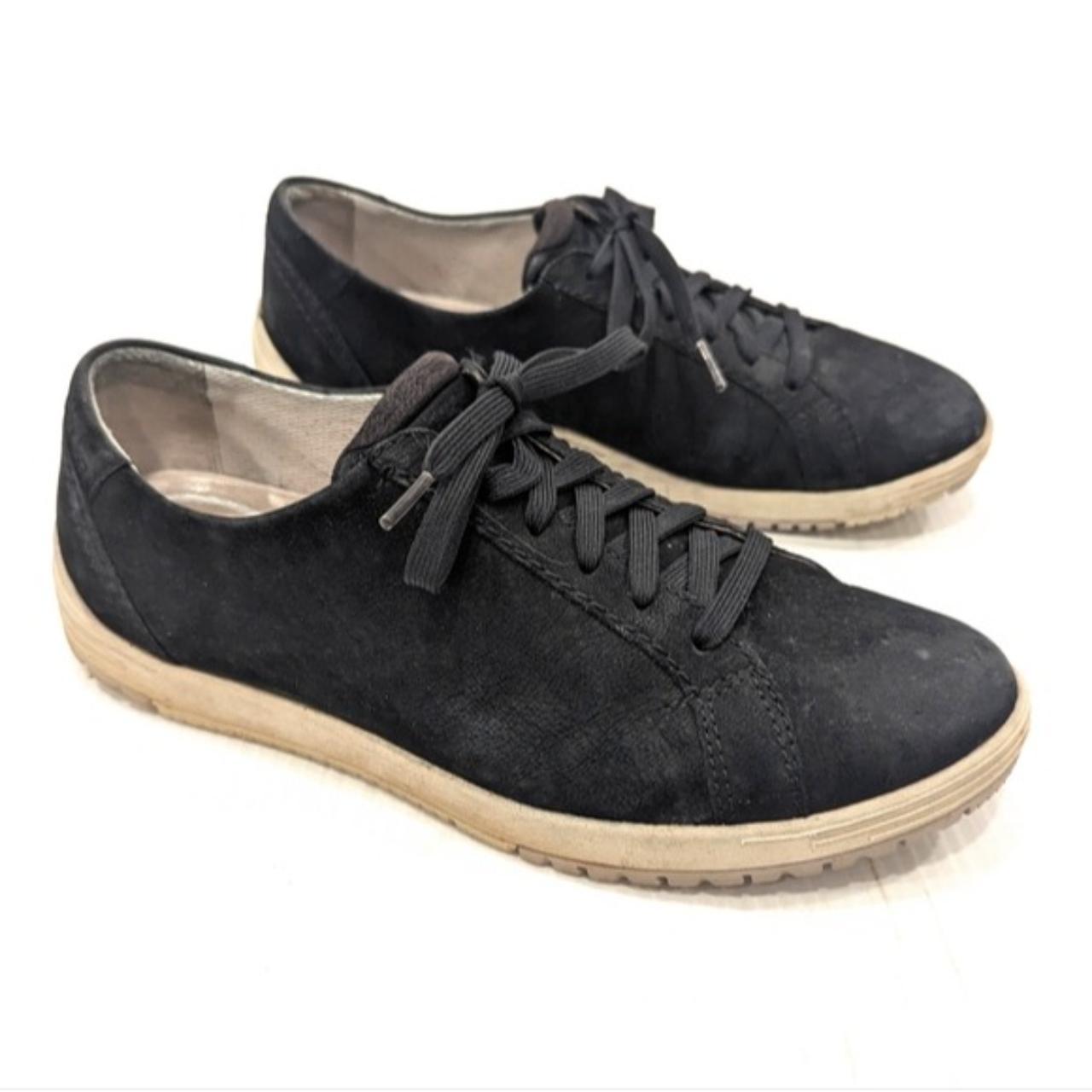DANSKO Leela Women's Black Suede Lace-up Sneakers,