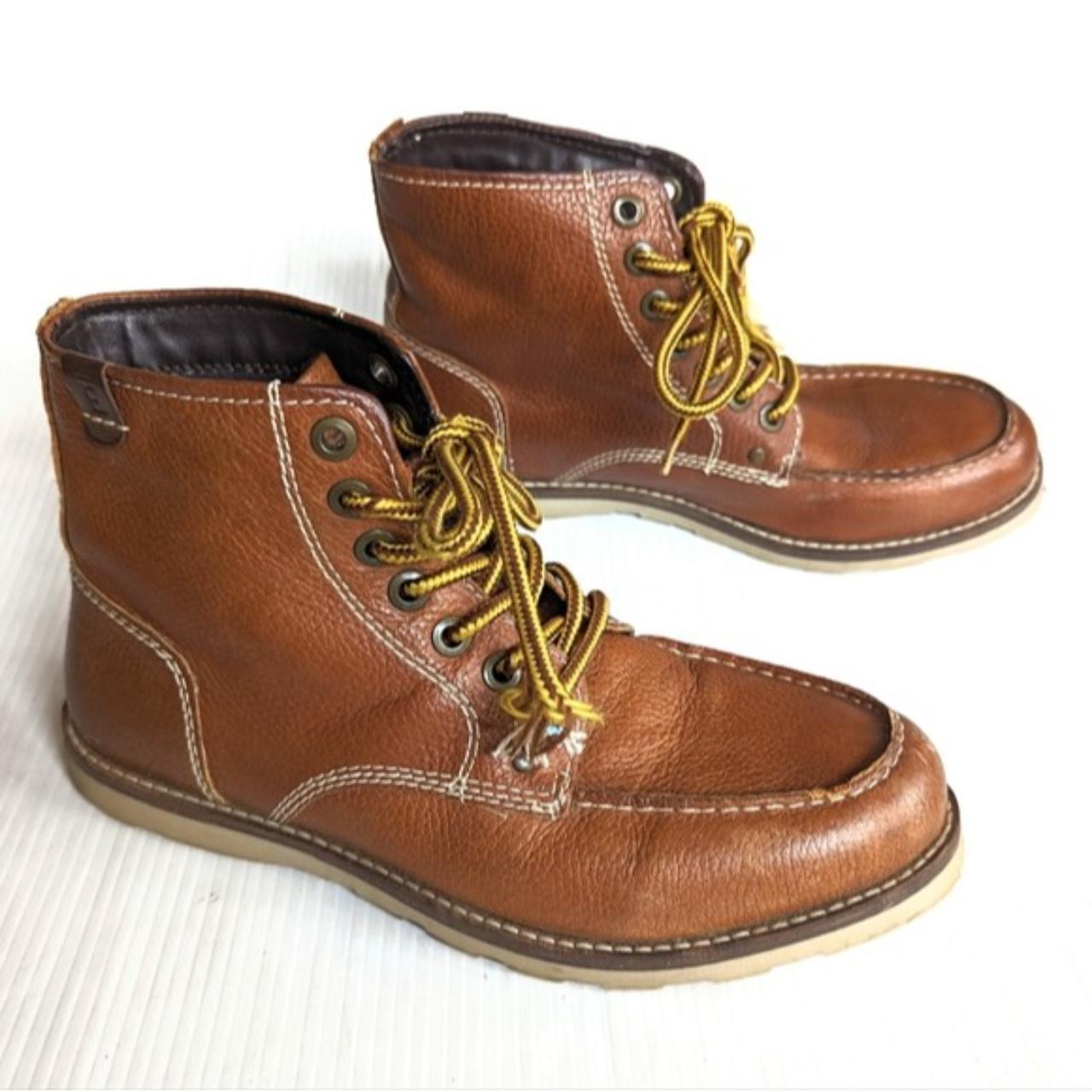 CREVO Buck 226 men s lace up brown leather boots