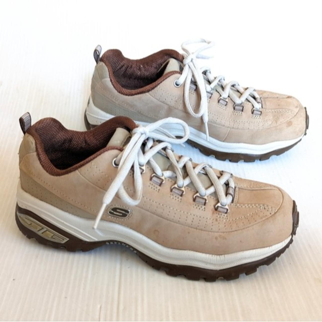 SKECHERS sport retro 90s Y2K tan suede chunky. Depop