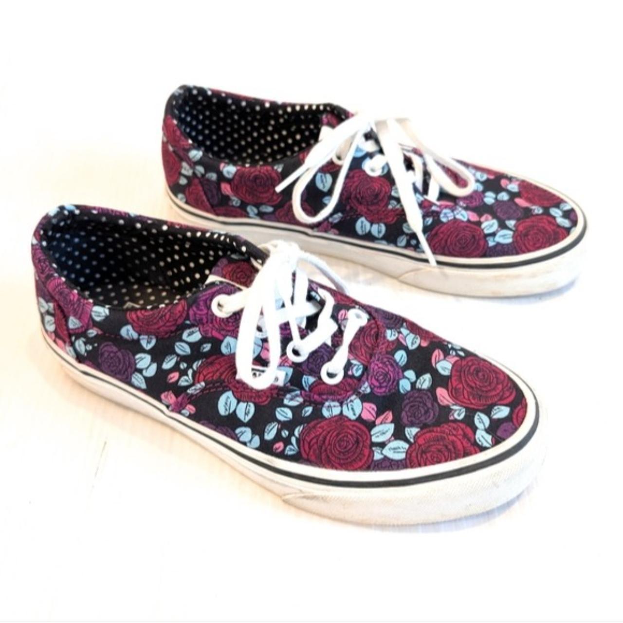 Canvas Shoes Vans Red Floral VANS Doheny Romantic Flower