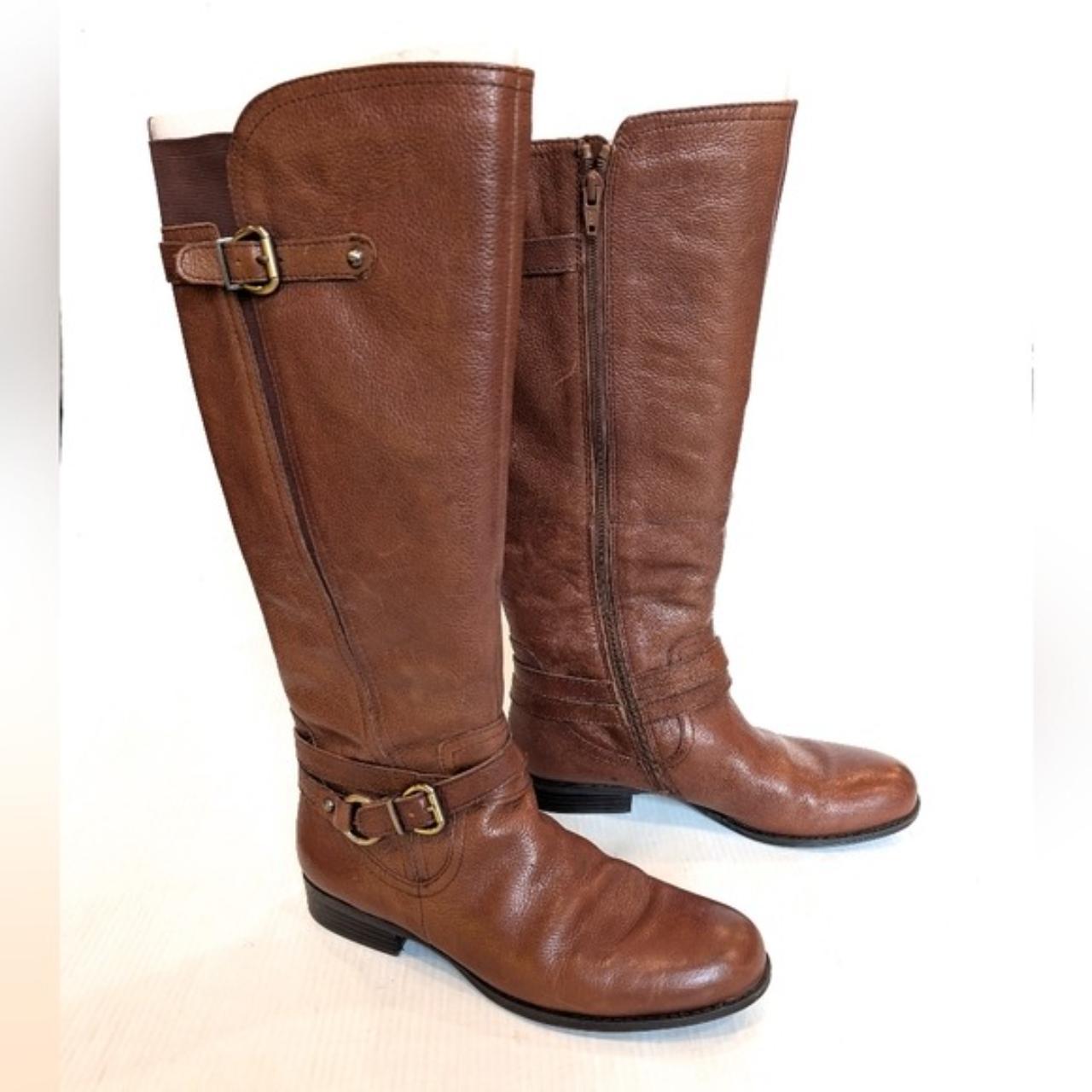 Naturalizer Women's Boots - Brown - US 9.5 – NATURALIZER Juletta Womens Brown Leather Knee-High Equestrian …
