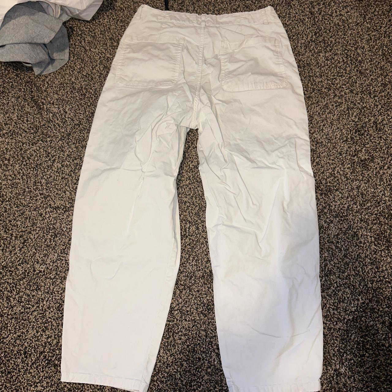 Zara Men's White and Cream Trousers | Depop