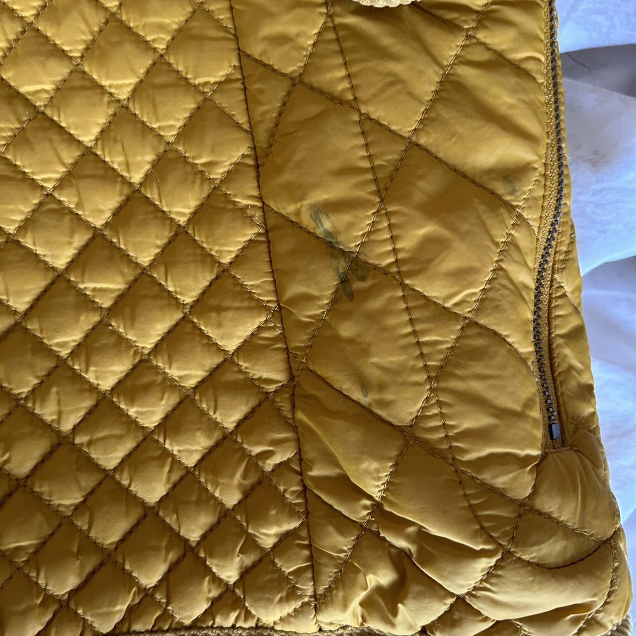 Joules mustard quilted jacket, size 12... Depop