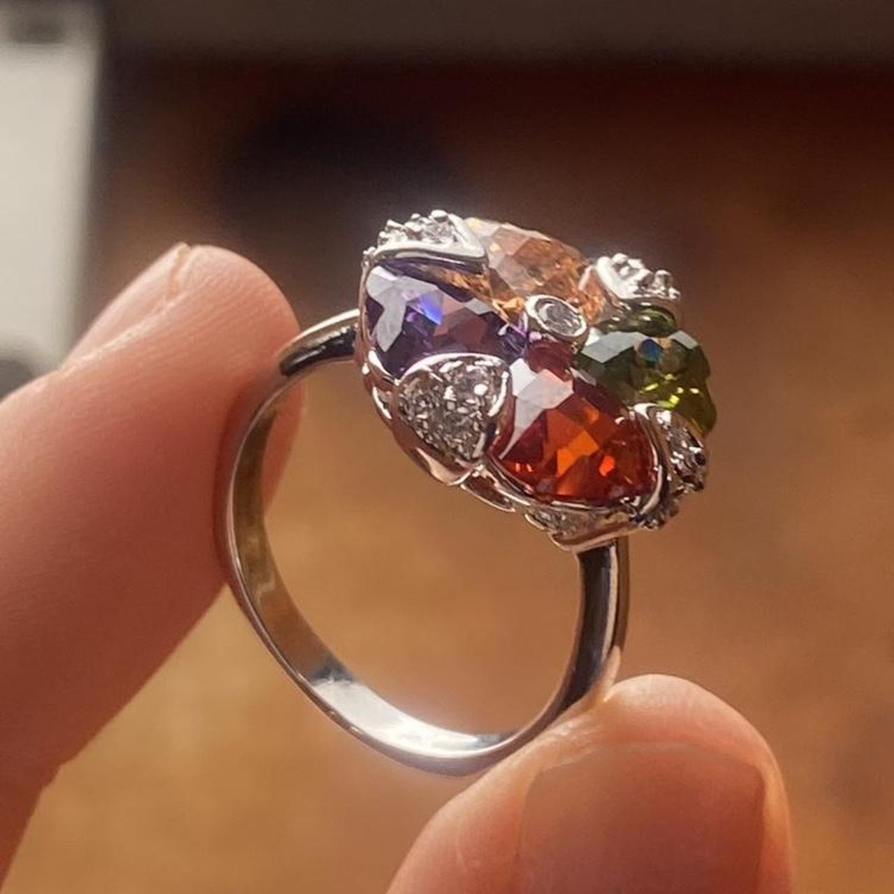 Women's Ring - Multi/Silver – 4 leaf clover multi… - image 6