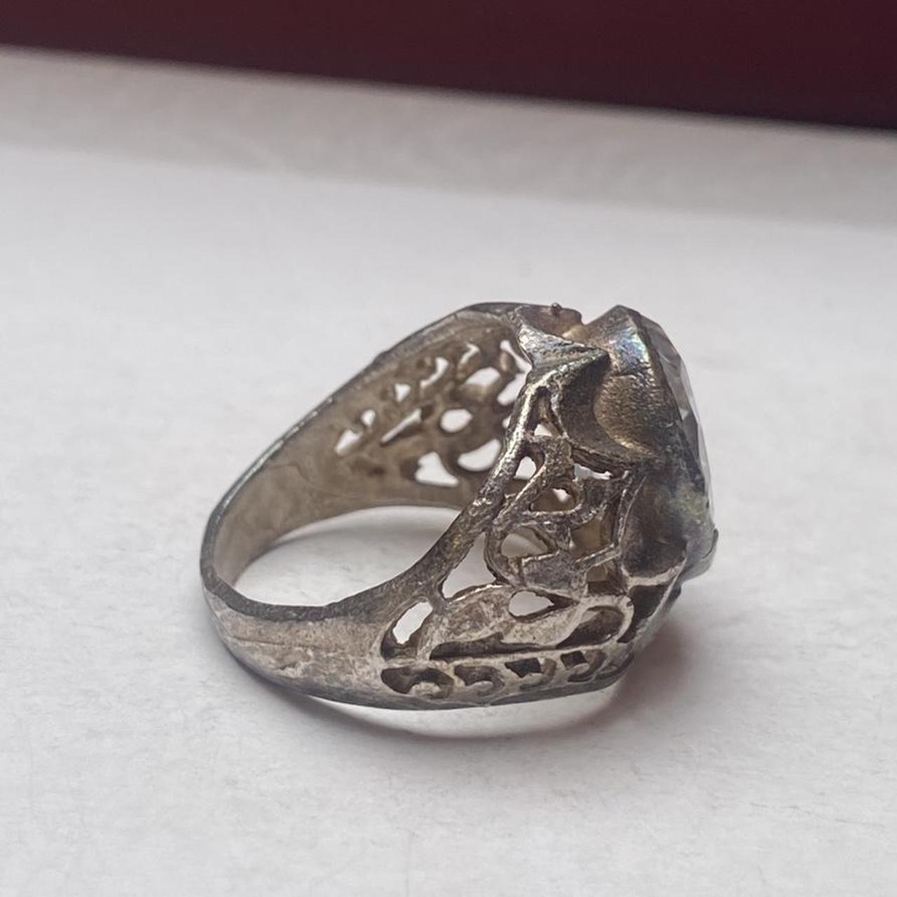 Women's Ring - Silver – unique statement ring wit… - image 2