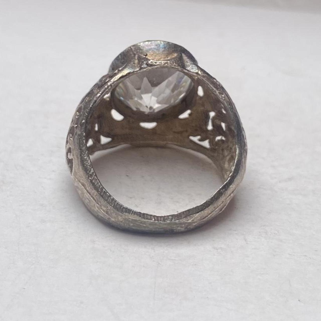 Women's Ring - Silver – unique statement ring wit… - image 4