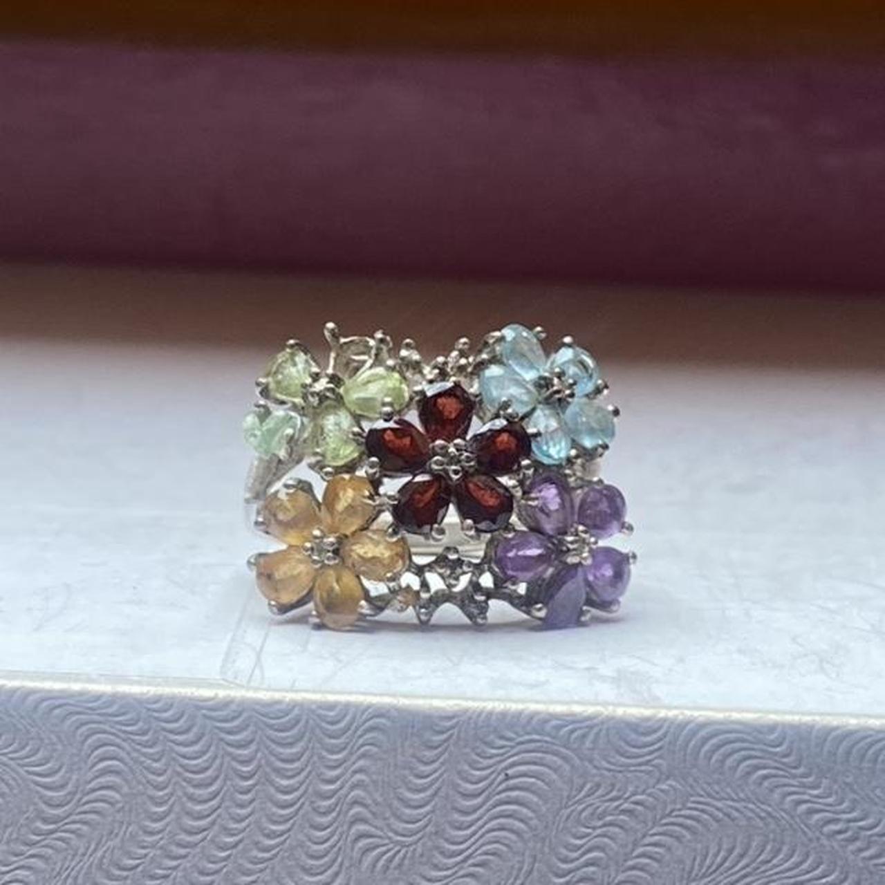 Women's Ring - Multi/Silver – This silver ring is… - image 1