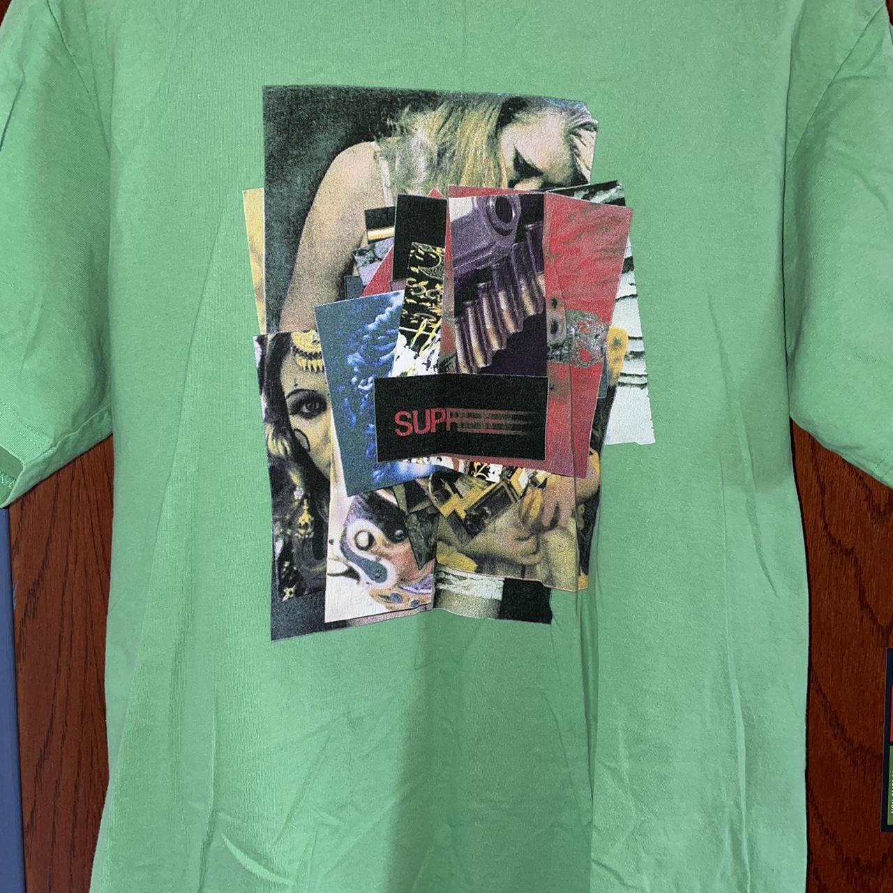 Supreme Green Graphic Tee #supreme #NYC #vintage... - Depop