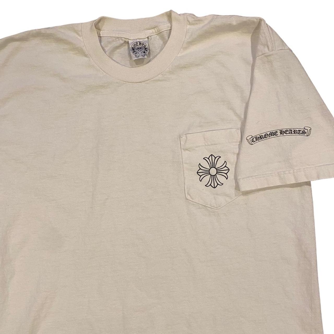 Vintage 90s/Y2k Chrome Hearts Pocket T-shirt, Good... - Depop