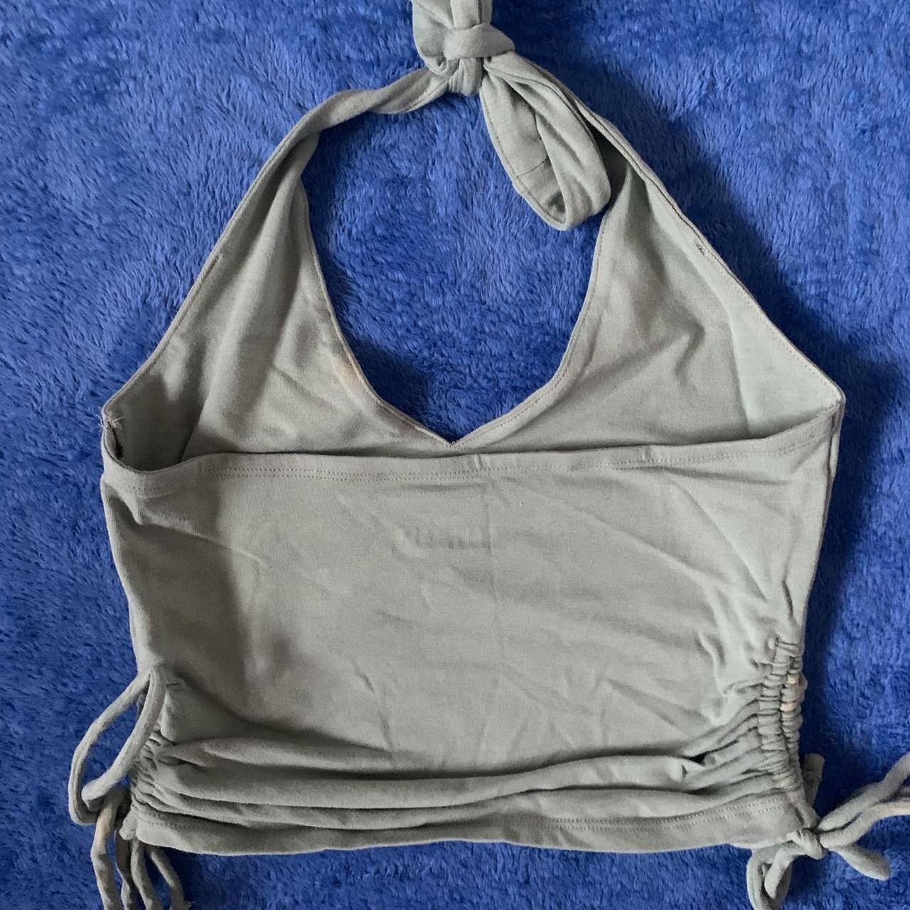 Hollister Co. Green VNeck Halter Top worn once... Depop