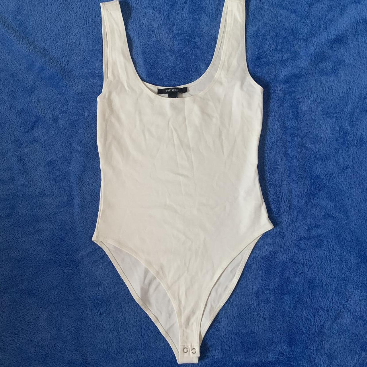 Forever 21 Women's White Bodysuit | Depop