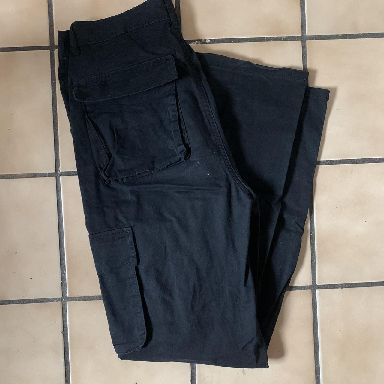 Black Cargo Pants Fits a small-medium worn a few... - Depop