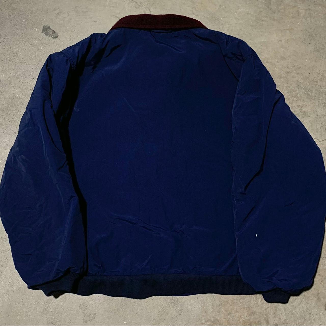 Vintage Navy Blue LLBean Warm-Up Jacket Tag is... - Depop