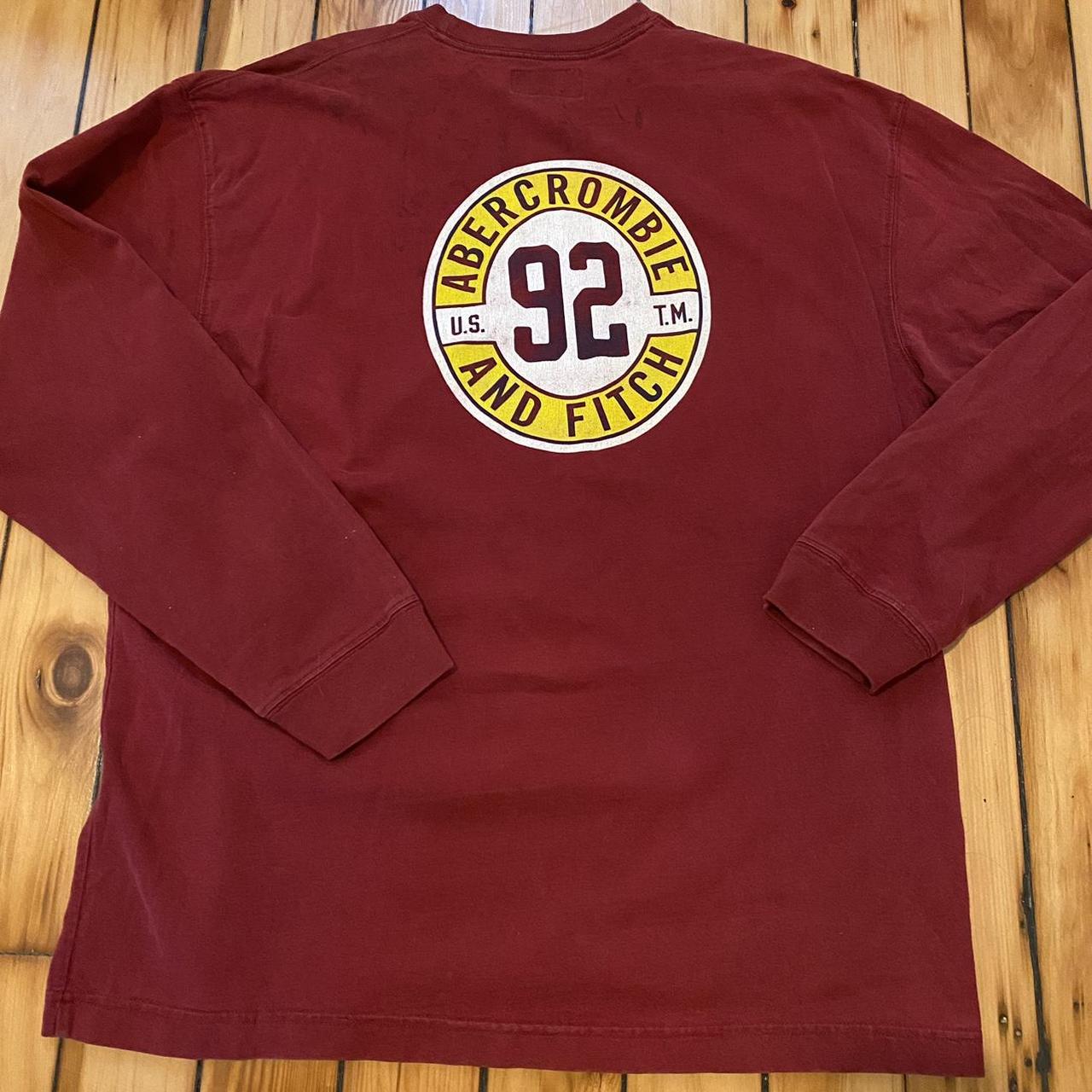 Abercrombie & Fitch Men's T-shirt - Red/Burgundy … - image 4