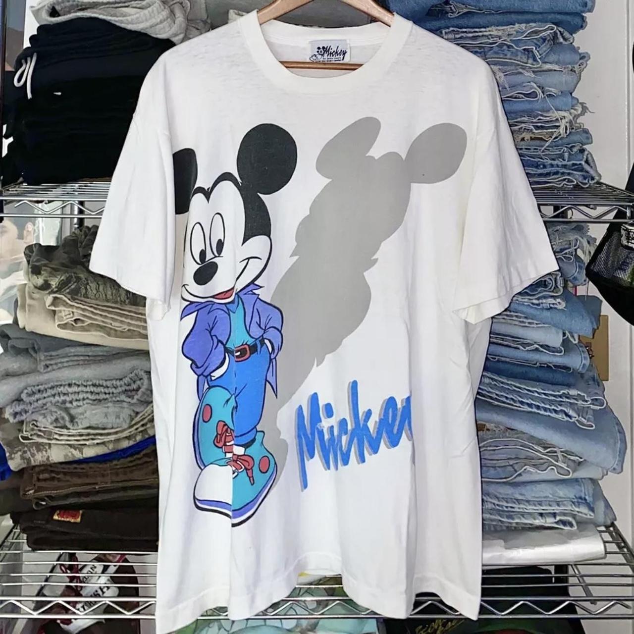 Vintage Disney Mickey Mouse by Jerry fashion Leigh All Over Print Graphic T-Shirt 90s