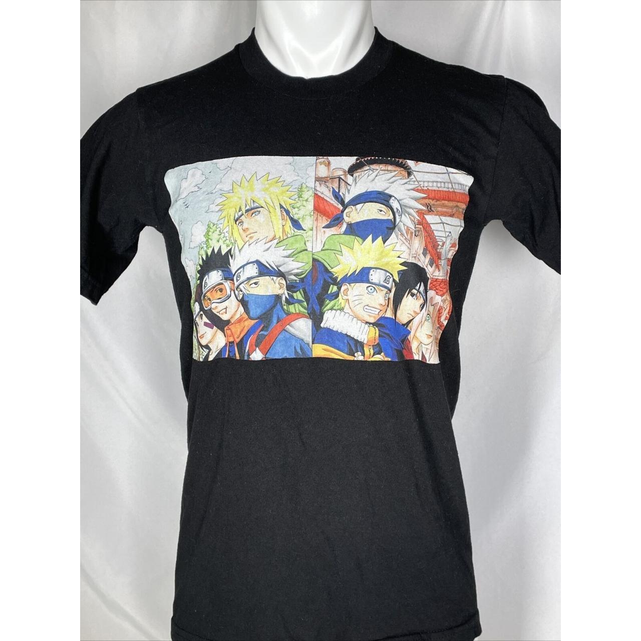 Naruto Shippuden Anime Characters Black T-Shirt Men's MEDIUM