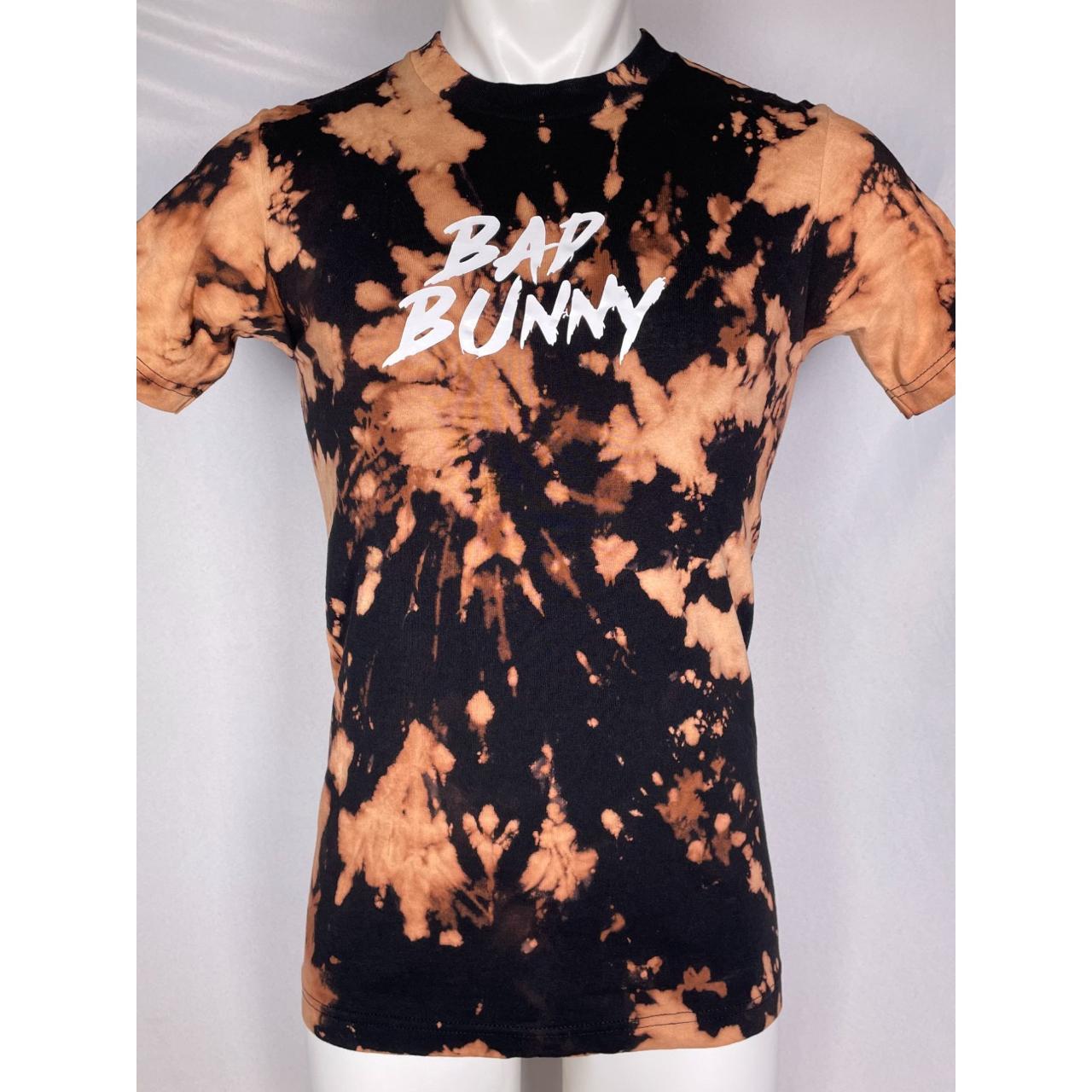 Brown BAD BUNNY Tie Dye BLEACH T buy SHIRT size XL True to size Unisex top Un veran