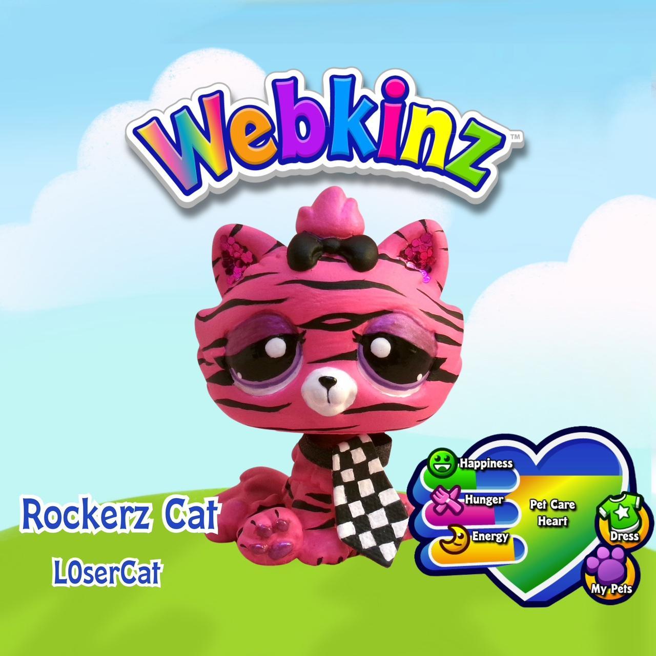 Custom Lps rockerz cat webkinz with removable tie... | Depop