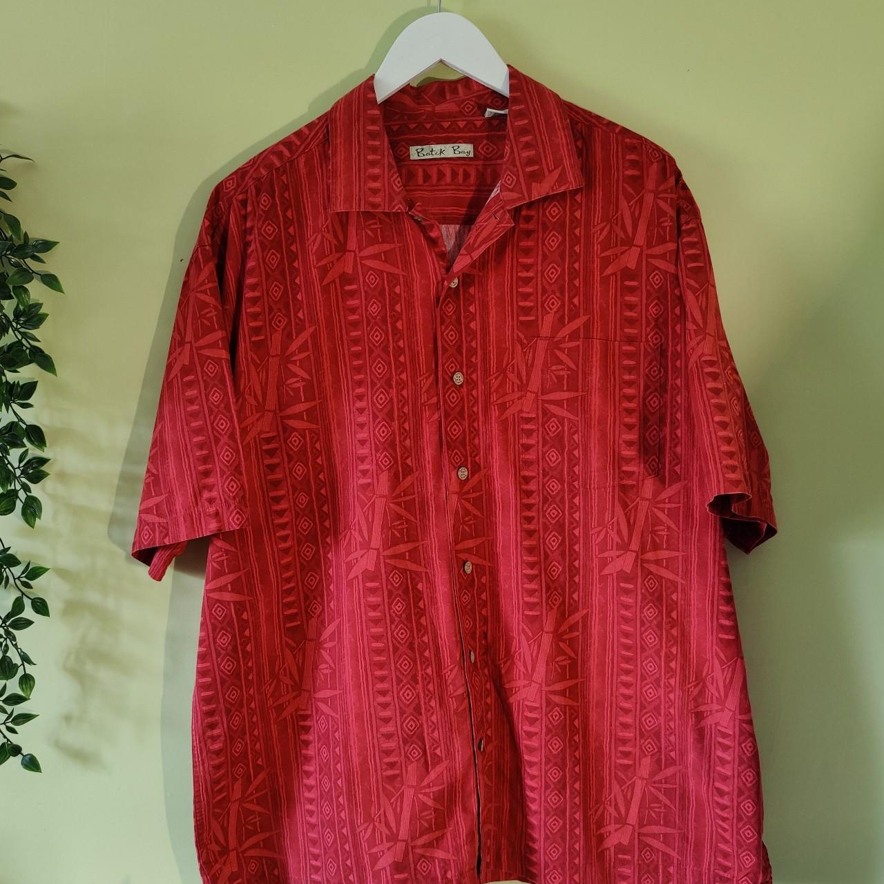 VINTAGE Batik Bay Shirt - XL Wooden Buttons - 100%... - Depop