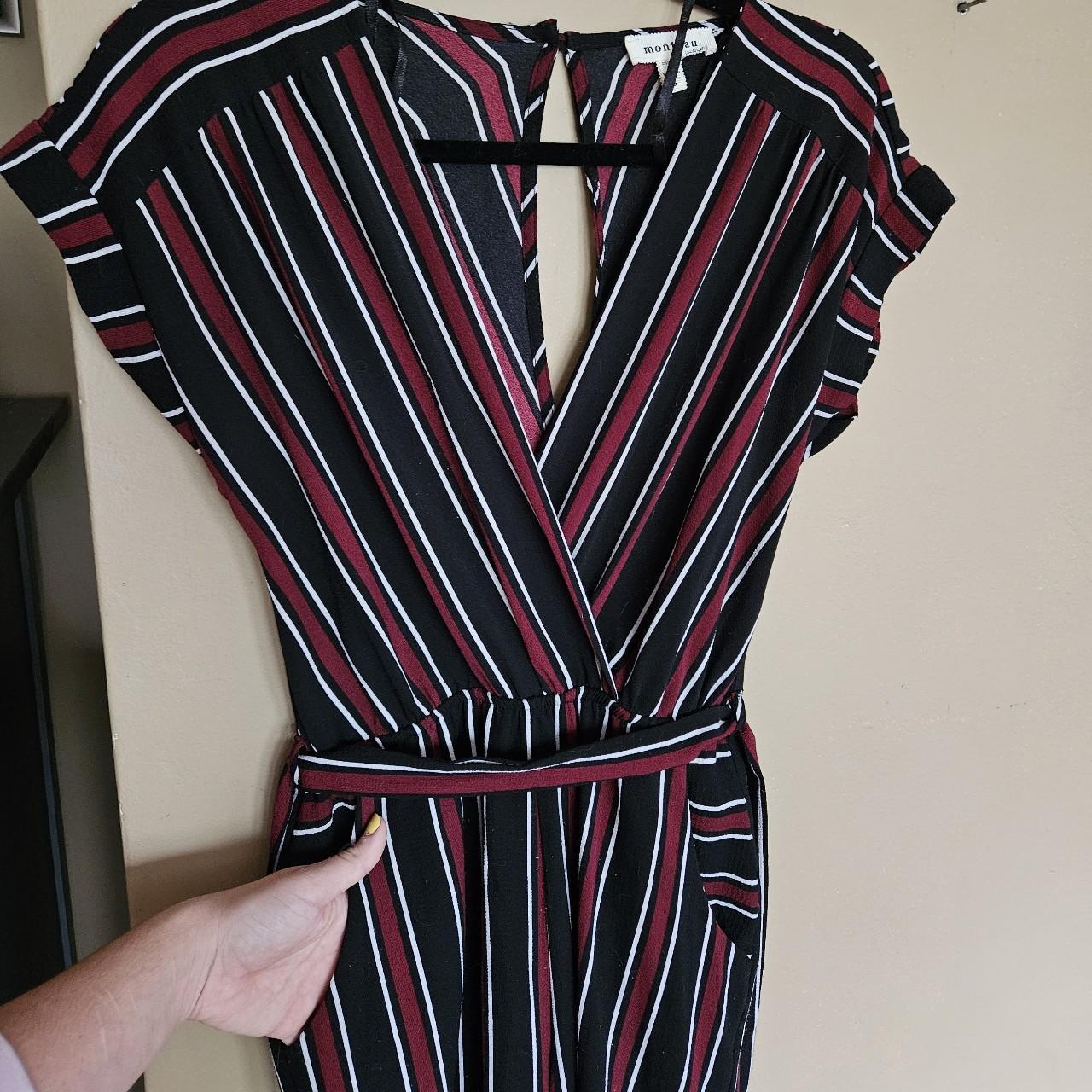 Monteau deals jumpsuit striped