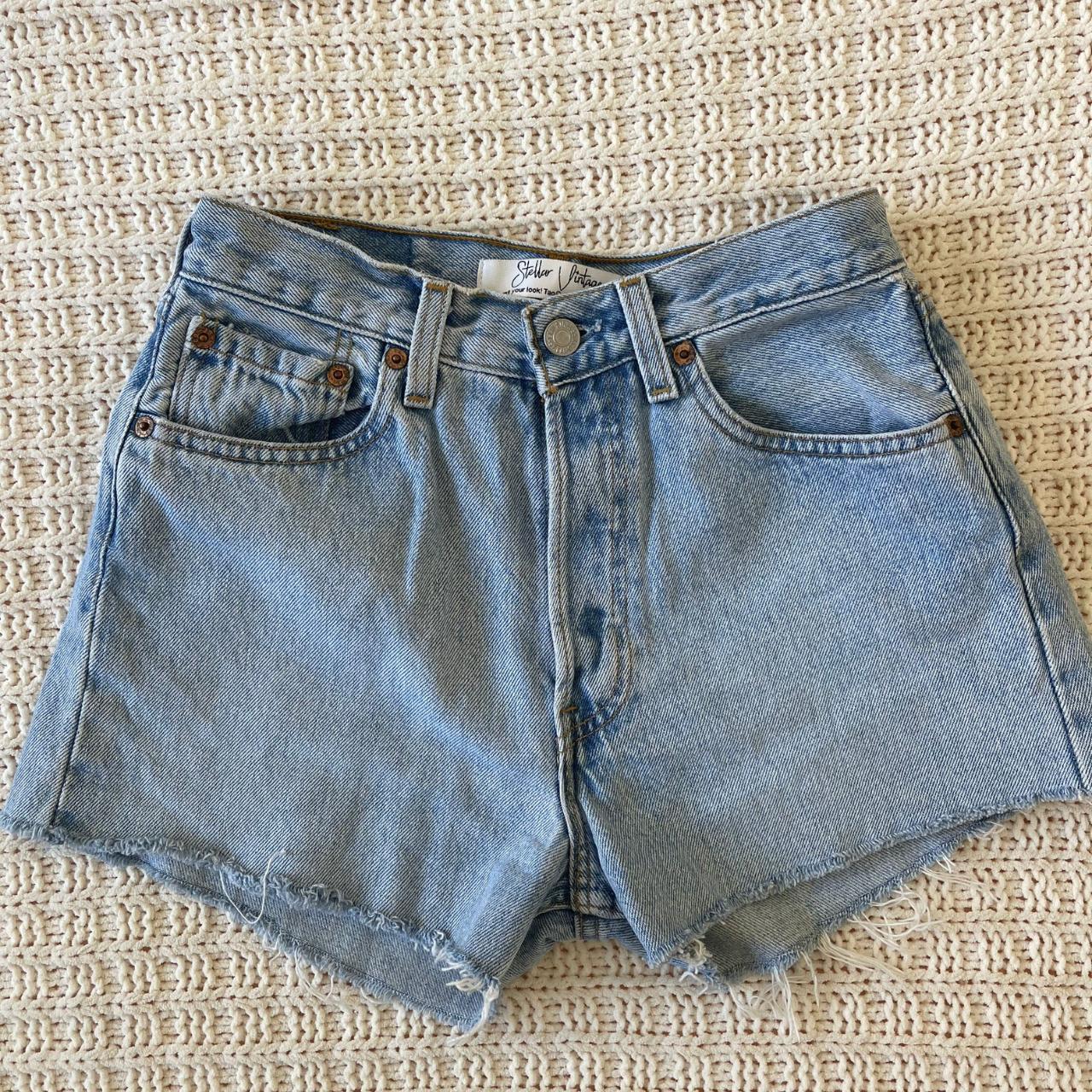 Vintage Levi’s Shorts 80s 90s XS 24 25 Light Wash... - Depop