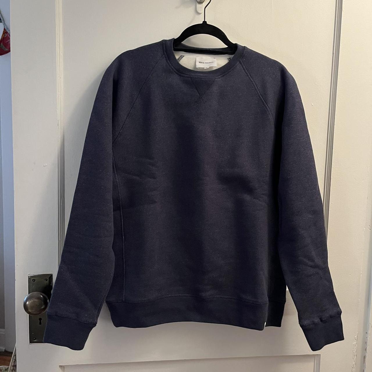 Norse Projects Men's Sweatshirt - Navy/Blue - M – norse projects navy crewneck sweatshirt #cozy #norseprojects
