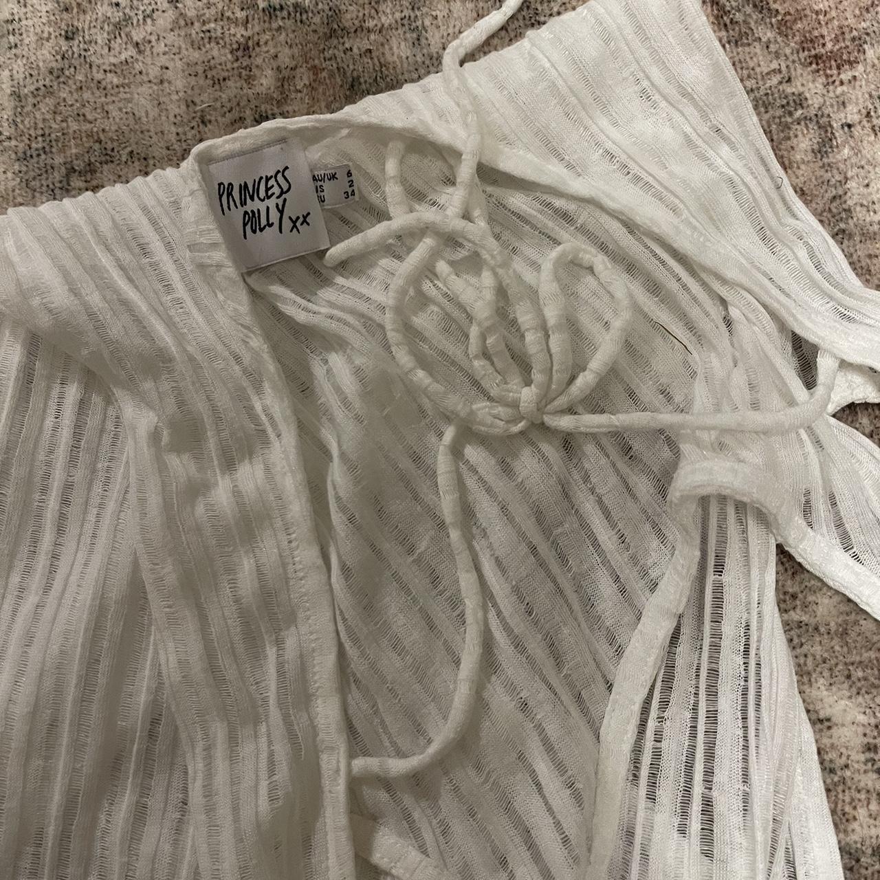 White knit princess polly beach coverup!! Worn... Depop