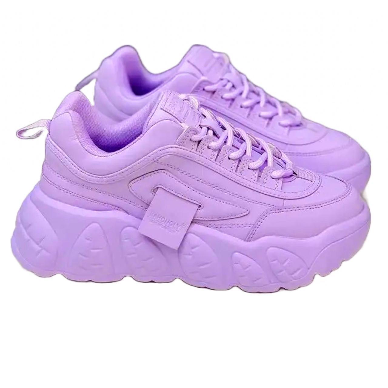 Purple chunky trainers online