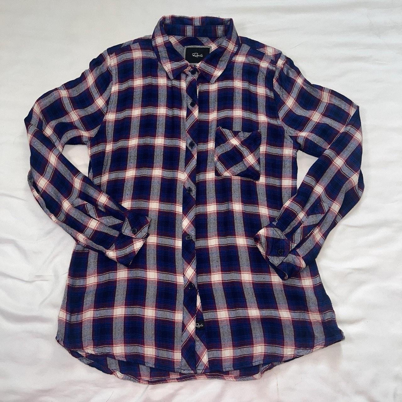 Rails Women's Blouse - Blue - M – Rails Flannel S… - image 1