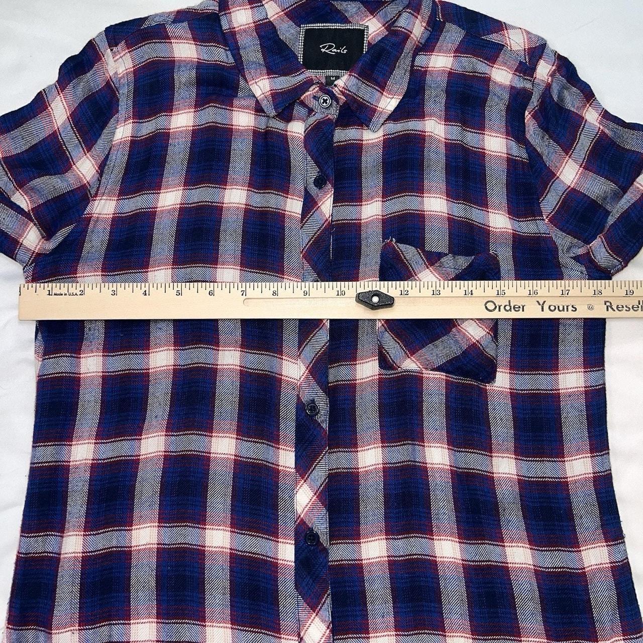 Rails Women's Blouse - Blue - M – Rails Flannel S… - image 5