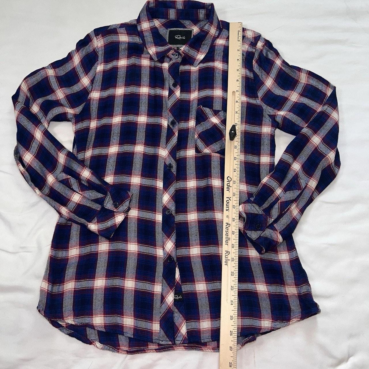 Rails Women's Blouse - Blue - M – Rails Flannel S… - image 4