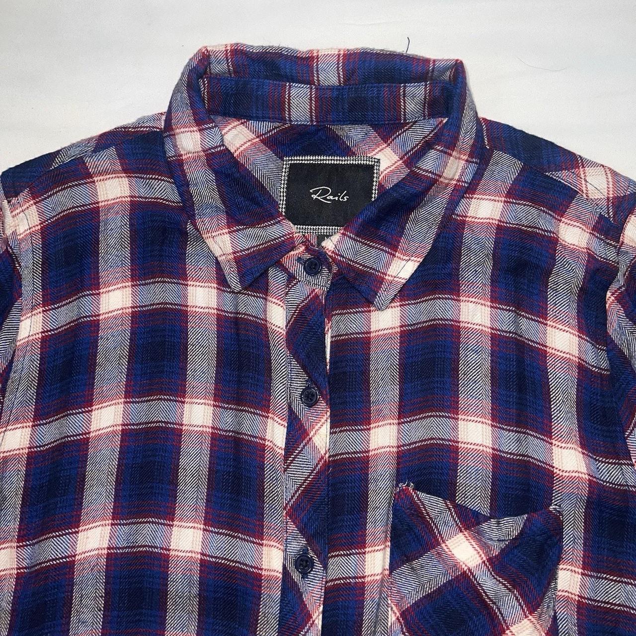Rails Women's Blouse - Blue - M – Rails Flannel S… - image 2