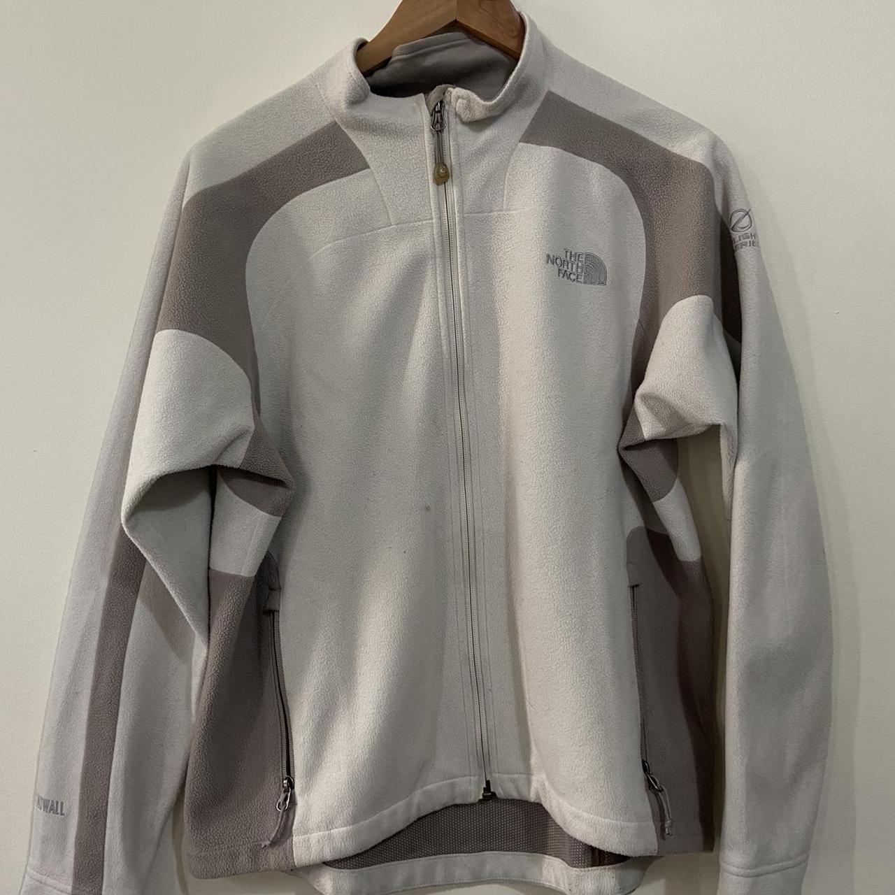The North Face Women's Brown and Cream Jacket Depop