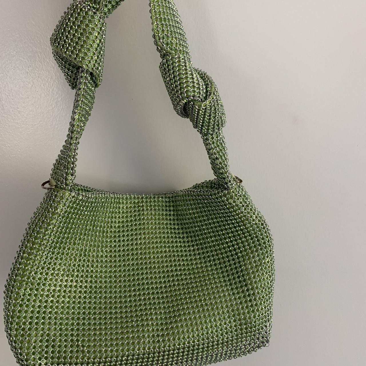 GLASSONS diamante mini bag in green. Rrp $24 sold... - Depop