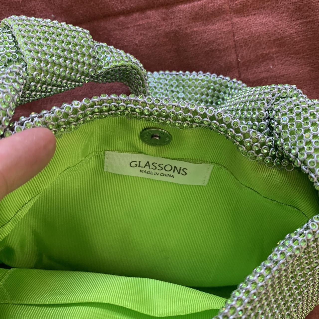 GLASSONS diamante mini bag in green. Rrp $24 sold... - Depop