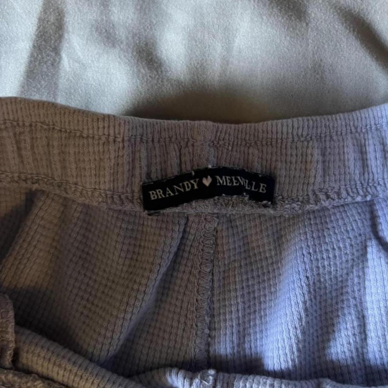 baby blue brandy melville thermal shorts barely... Depop