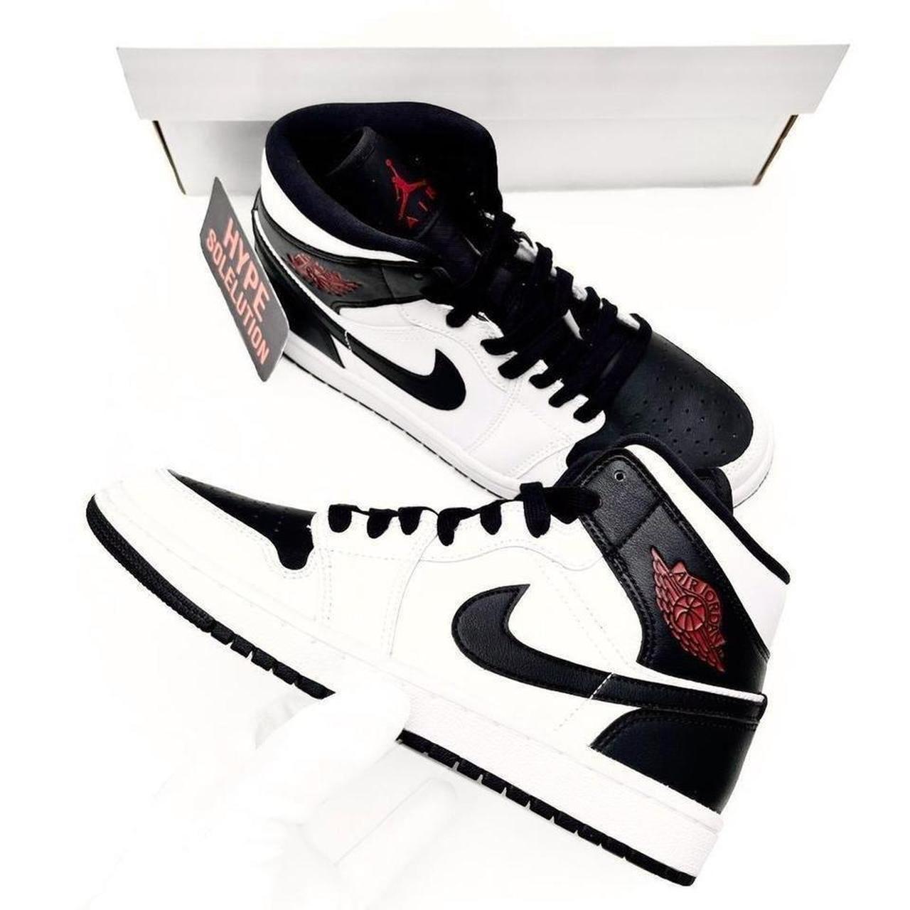 Nike Air Jordan 1 Mid Reverse Black Toe Womens Uk Depop 7413