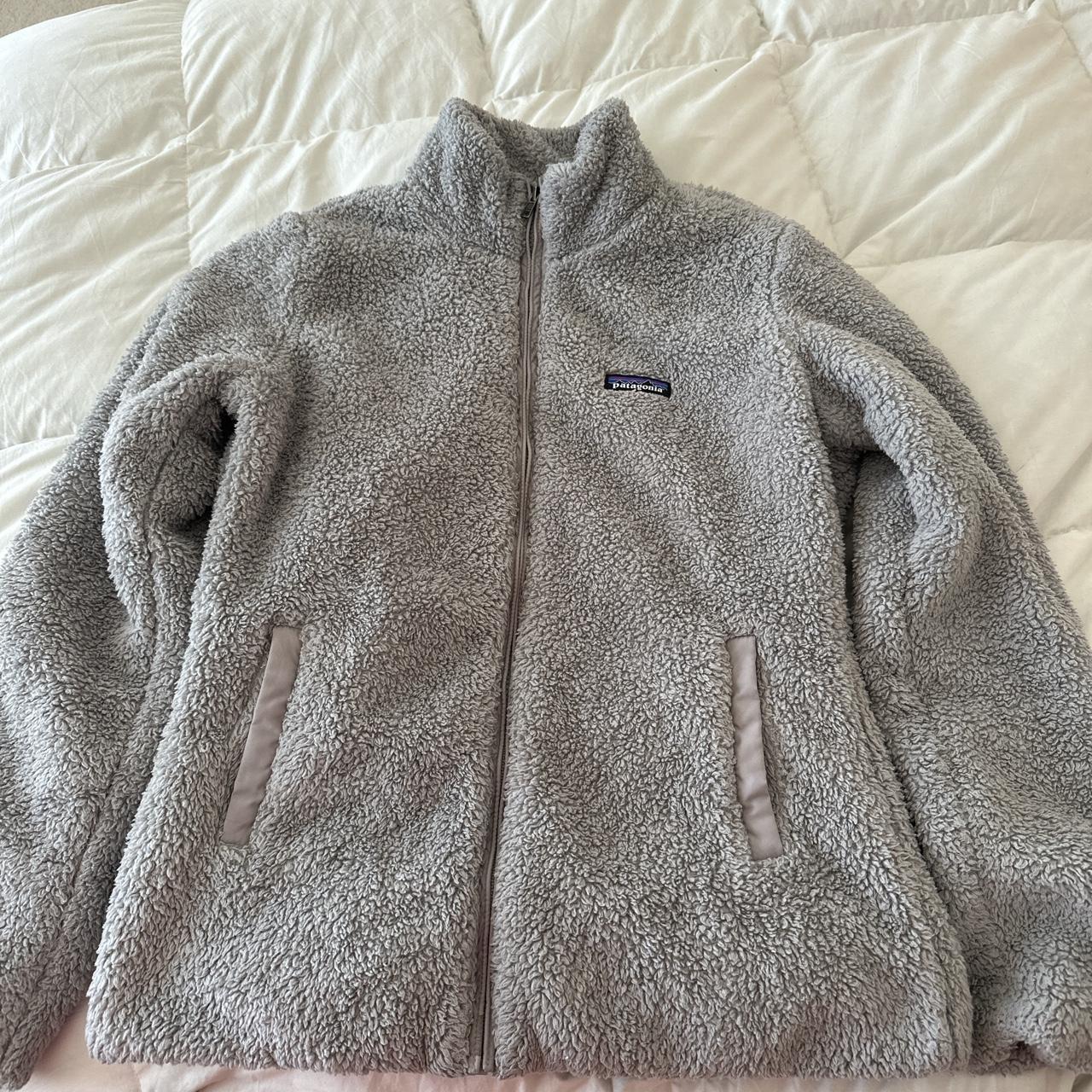 fluffy patagonia jacket perfect condition - Depop