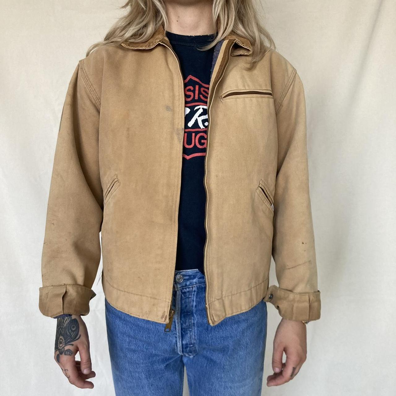 Vintage carhartt workwear Detroit jacket from the... Depop