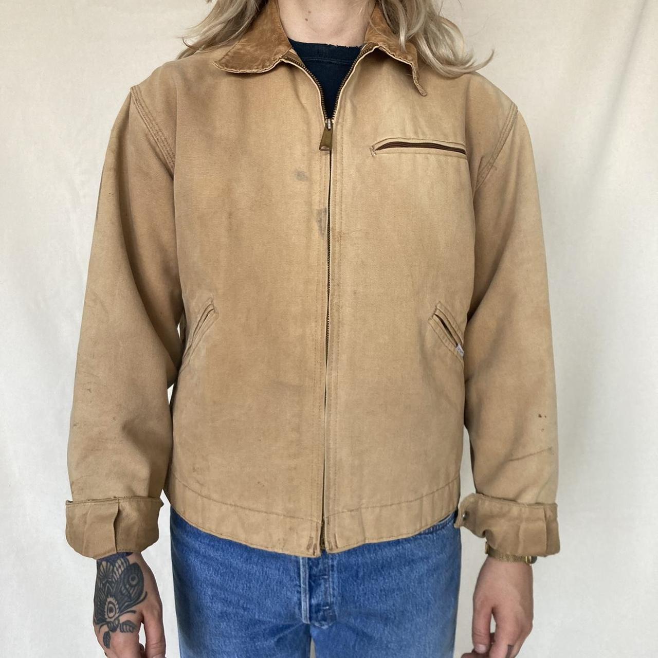 Vintage Carhartt Workwear Detroit Jacket From The... - Depop