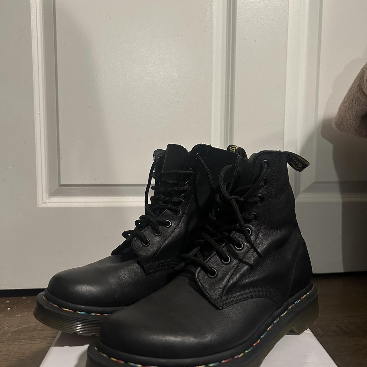 US 7 Dr. Martens Pascal Leather Rainbow Stitch