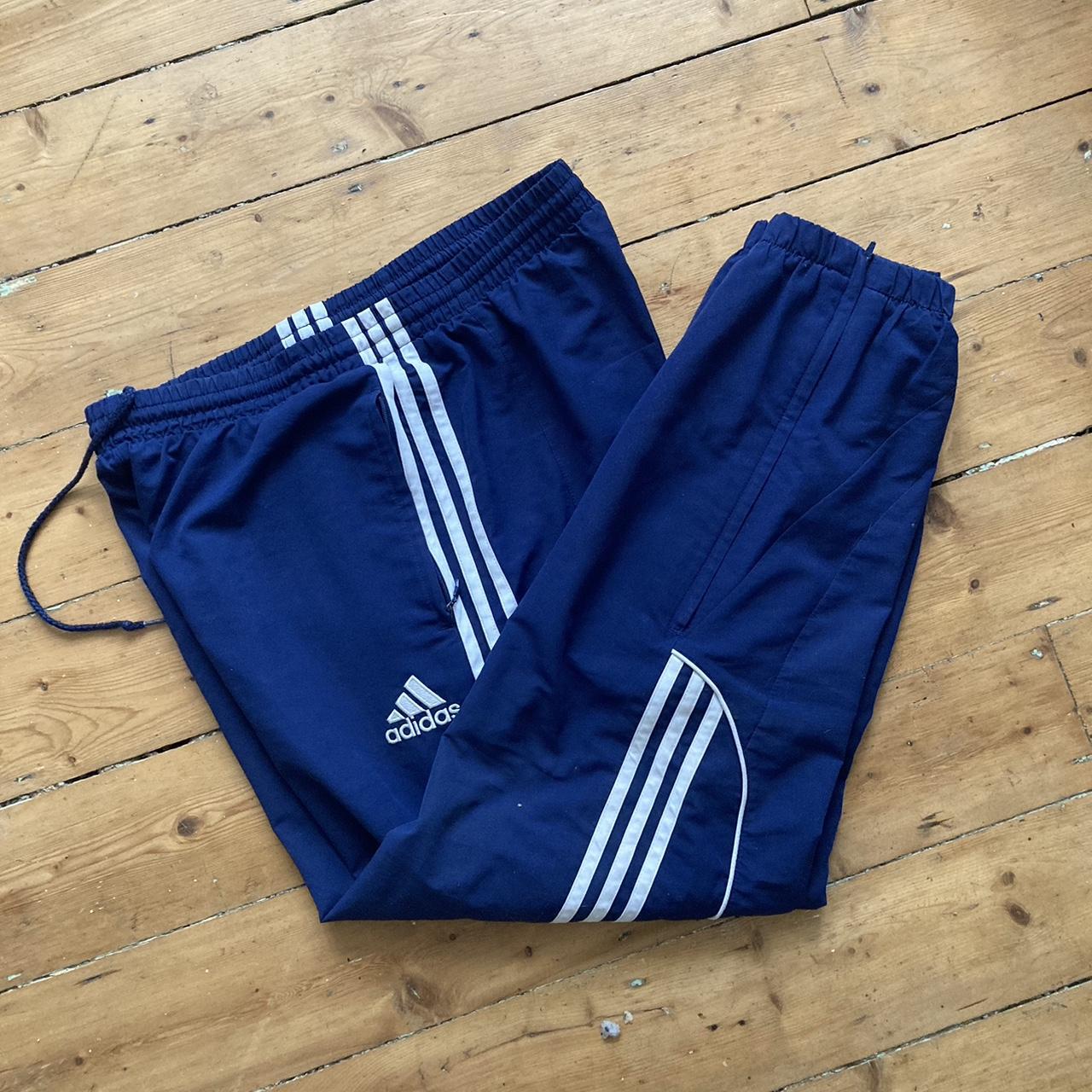 Size Large Blue Adidas tracksuits I’m waist 34 and... - Depop