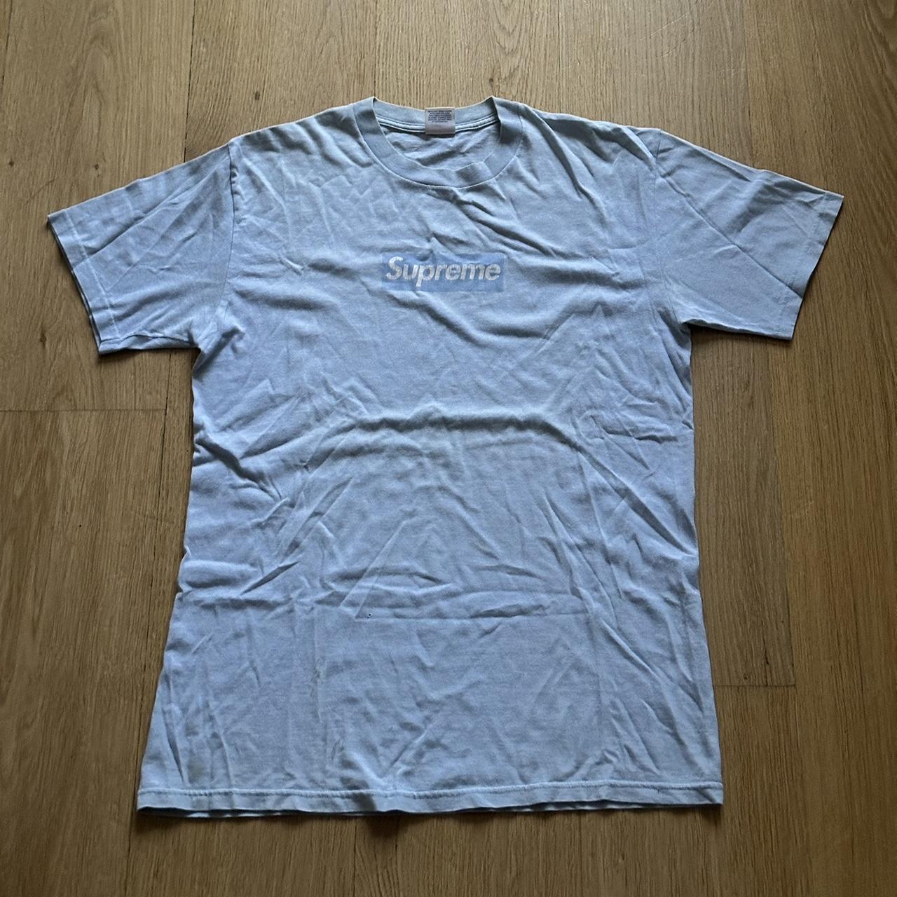 Light blue hotsell supreme shirt