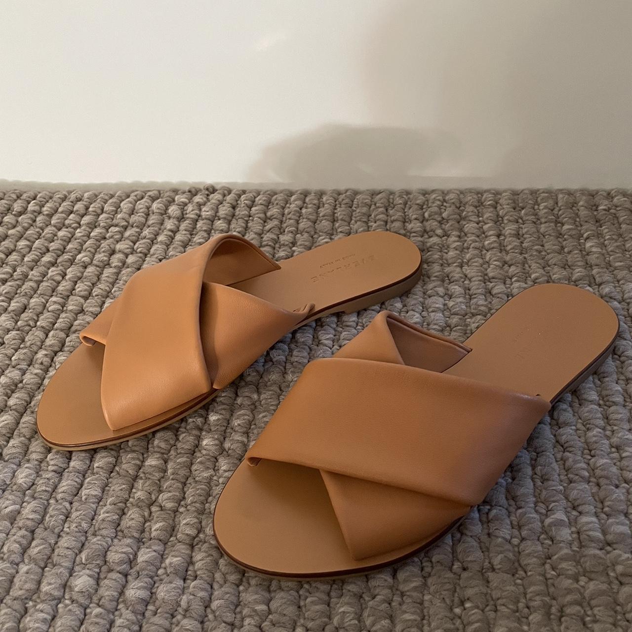 Everlane The Day Crossover Sandal Tan Size 7.5 Depop