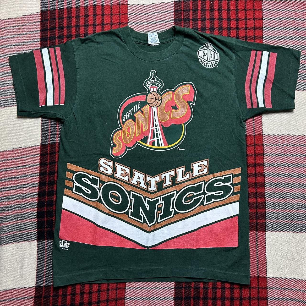 Vintage Seattle Super Sonics Jersey Wally - Depop