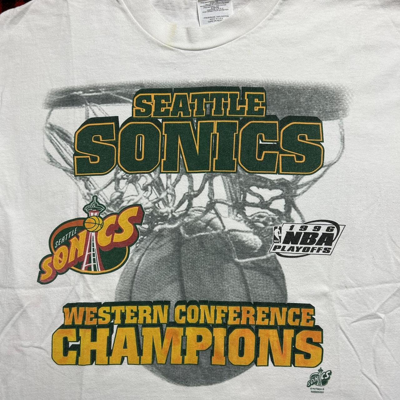 Vintage 1996 Seattle Supersonics NBA Finals T-shirt Made in